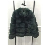 Women Faux Fur Fox Coats Short Coat Jackets Elegant Autumn Winter Jacket Furry Outerwear Elegant Splice Thick Warm Coffe Coats
