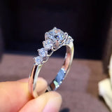Natural Diamond 18K Gold Pure Gold Ring Beautiful Gemstone Ring Good Upscale Trendy Classic Party Fine Jewelry Hot Sell New 2025