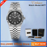 Dulunwe2025 - Reloj mecánico para hombre, nuevo, calendario, luminoso, correa conmemorativa fina, masculino