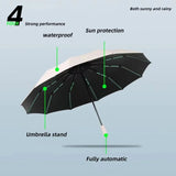 108cm/42.52in Top-quality 60-Bone Umbrella Men Rain Woman Windproof Large Sun Three floding Big Umbrella Outdoor Parapluie