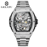 GELATU Sports Watch For Men Dragon Dial Fashion Military Waterproof Man Wristwatch Casual Big Dial Automatic Mechanical Male