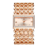 Luxury Noble Gold Ladies Quartz Watch Fashion Women's Skeleton Bracelet full Dress Clock Watches