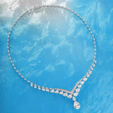 10k White Gold Pear Cut & Round Cut total 6.8ctw DEF VS Lab Grown Diamond Main stone 1CT(IGI) Laxury Jewelry For Lady