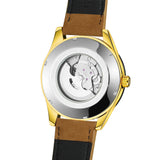 Reloj cronógrafo FORSINING con calendario para hombre, acero inoxidable, piel, movimiento mecánico automático de alta calidad, relojes de pulsera para hombre