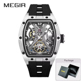 MEGIR 2026 New Men Automatic Mechanical Watches Men Luxury Brand Movemen Stainless Steel Waterproof Watch Relogio