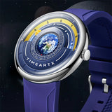 TIMEARTX 2026 New Men's Sports Watch Unique Earth Pointer Design Silicone Strap Waterproof High Quality Watch