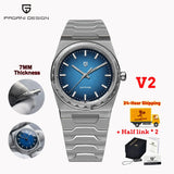 PAGANI DESIGN 2025 New Men's Sport Quartz Watches Ultra-Thin 7mm Series 222 Sapphire Stainless Steel Waterproof Watches for Man