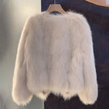Imitation Fox Fur Grass Coat Short 2025 Autumn/Winter New Women's Korean Version Loose Thicken Fur Small Fragrant Style Top