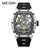MEGIR 2026 New Men Automatic Mechanical Watches Men Luxury Brand Movemen Stainless Steel Waterproof Watch Relogio