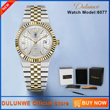 Dulunwe2025 - Reloj mecánico para hombre, nuevo, calendario, luminoso, correa conmemorativa fina, masculino