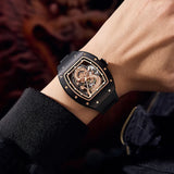 Luxury Design Automatic Mechanical Watch Waterproof Luminous Dragon Dial Custom Logo Business Casual Wristwatch Carbon Fiber