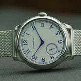 FARASUTE Retro Power Reserve 80 hours Machinery Wristwatch For Men St17 Manual Mechanical Watch Small Second Steel Bracelet