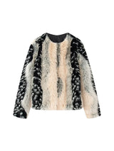 TFMLN Women Winter Multicolor Faux Fur Coat New Casual Elegant Long Sleeves Streetwear Thick Warm Short Jacket With Pockets