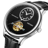Mechanical Watches Multi-function Clock Montre Homme Leather Automatic Movement 5 ATM Waterproof Hollow Wristwatch Megir 62070