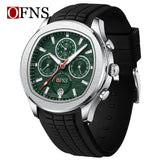 OFNS 8019 Men's Quartz Watch Multi functional Three eye Six pin Waterproof Luminous Calendar Fashion Men's Quartz Watch