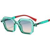 Polygon Punk Sunglasses Outdoors Gradient Sunscreen UV Protection Retro Suneyeglass Casual Riding Perform Gafas De Sol 300771