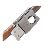 Cortador de Puros Portátil V-Cut Doble Punzonado Tijeras de Acero Inoxidable Accesorios para Fumar Regalo para Hombre