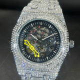 MISSFOX Automatic Mechanical Wristwatches Brand Luxury Men's Watches Transparent Luminous Silver Watch For Gift Hot Sale