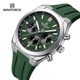 NAVIFORCE Men's Sport Watch Waterproof Silicone Strap Chronograph Watch Luxury Brand Man Waterproof Luminous Quartz Wristwatch
