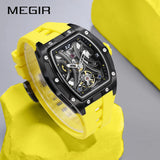 MEGIR 2026 New Men Automatic Mechanical Watches Men Luxury Brand Movemen Stainless Steel Waterproof Watch Relogio