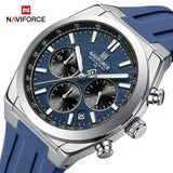 NAVIFORCE Men's Sport Watch Waterproof Silicone Strap Chronograph Watch Luxury Brand Man Waterproof Luminous Quartz Wristwatch