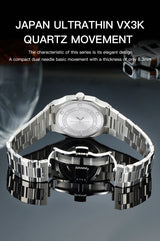 New Luxury 37MM Specht & Söhne Quartz Movt Wristwatch For Men Sapphire Crystal Ultrathin Stainless Steel Watch Relogio Masculino