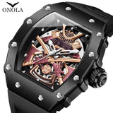 Reloj automático ONOLA para hombre, marca de lujo, moderno, luminoso, resistente al agua, mecánico, militar, deportivo, regalo