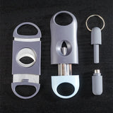 1 Set Cigar Cutter Cigar V Cut Flat Cutter Punch Sharp Cigar Scissors Guillotine Knife Cigar Cutting Tool