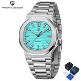 PAGANI DESIGN Modern Retro Men Mechanical Watch Famous Precious Stainless Steel Sapphire Glass Mirror Luminous 100m Diving Watch