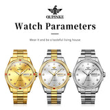 OUPINKE 3261 Mens Watch Automatic Mechanical Watch 50M Waterproof Watches For Men Sapphire Dual Calendar Watch Original Gifts