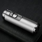 Business Lighter Metal Inflatable Four Straight Cigar Lighter Boutique Red Fire Multi-functional Cigarette Lighter Gift
