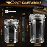 Acrylic Humidor Jar with Digital Hygrometer,Tall Design Fits Long Cigar,Humidifier,Cedar Veneer,Travel Humidor for 15-20 Cigars