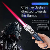 2023 High Temperature Welding Gun Lighter Windproof Red Flame Cigar Lighter Butane Inflatable Lighter Outdoor BBQ Men's Tools