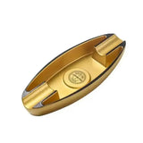 Jifeng Cigar Ashtrays Luxury Cigar Accessories Melamine Resin Portable Lightweight Ash Tray with 2 Slots for Cigar Smoking