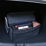 1pc Car Felt Storage Box Car Fold Storage Bag Enlarged Thickened Soft Velcro Felt Storage Box Household Cars Trunk Storage Boxes
