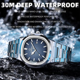 PAAZOMU Luxury Man Wristwatch Waterproof Luminous Chronograph Watch for Men Stainless Steel Men's Quartz Watches reloj hombre