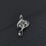 Broches minimalistas con símbolo musical de notas de metal ahuecadas para mujeres y hombres, productos culturales creativos, joyas y regalos.