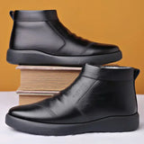 Shoes for Men Winter New Fashion Cotton Shoes Men's Plush Thickened Leather Waterproof Casual Snow Boots Zapatillas Hombre 2024