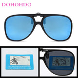 Men Polarized Flip Up Clip On Sunglasses Women Vintage Anti Glare Lens Pilot Sun Glasses Driving Night Vision Uv400 Gafas De Sol