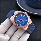 Customized Mens Automatic Mechanical Movement Watches Brand New Black Blue Rose Gold Design Soft Rubber Strap Large Luminous