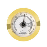 50MM Cigar Analog Hygrometer Humidor Small Electric Humidor for Cigars Humidity Tester Cigar Accessories Gold