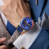 New fashion vintage men's watch Panda Three-Eye timing Wristwatch Multi-functional Business calendar luminous waterproof clock