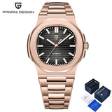 PAGANI DESIGN Modern Retro Men Mechanical Watch Famous Precious Stainless Steel Sapphire Glass Mirror Luminous 100m Diving Watch