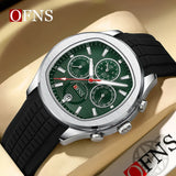 OFNS 8019 Men's Quartz Watch Multi functional Three eye Six pin Waterproof Luminous Calendar Fashion Men's Quartz Watch