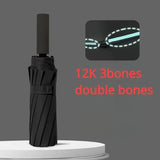 108cm/42.52in Top-quality 60-Bone Umbrella Men Rain Woman Windproof Large Sun Three floding Big Umbrella Outdoor Parapluie