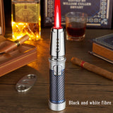 1300℃ Spray Gun Turbo Metal Red Flame Gas Lighter Kitchen Cooking Smoking Accessories Windproof BBQ Cigar Lighters