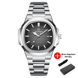 PAAZOMU Luxury Man Wristwatch Waterproof Luminous Chronograph Watch for Men Stainless Steel Men's Quartz Watches reloj hombre