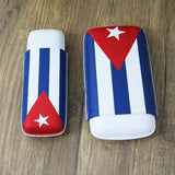Estuche de cuero creativo para puros, humidificador portátil de 2 o 3 dedos, equipaje de mano, bolsa/caja de tabaco, humidificador de recuerdos al aire libre con bandera cubana