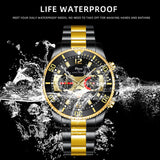 Men's Watch Gift Box Set 5-piece gift box Stylish and handsome mechanical style quartz watch