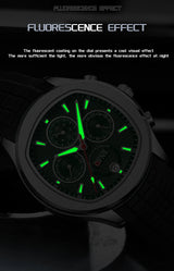 OFNS 8019 Men's Quartz Watch Multi functional Three eye Six pin Waterproof Luminous Calendar Fashion Men's Quartz Watch